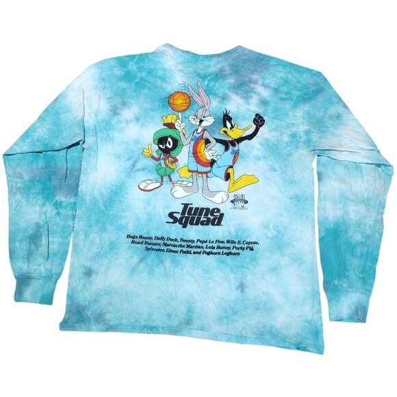 Space Jam A New Legacy Tie-Dye Long Sleeve Shirt Tune Squad Graphic Design Unise - Picture 6 of 7
